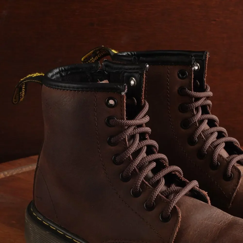 Dr. Martens Boots Toddler Size 13 Brown Delaney Leather Combat Ankle Outdoor Zip